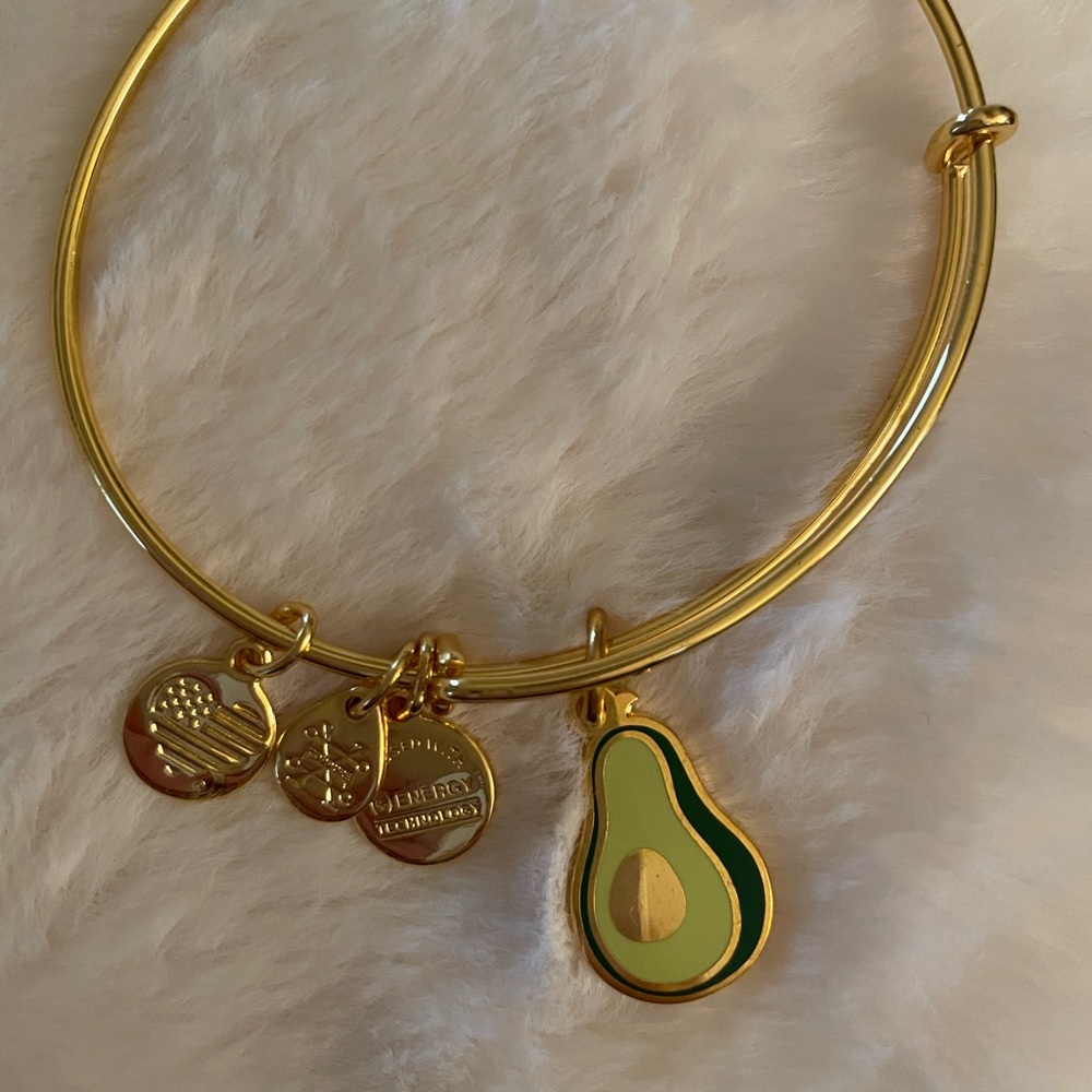Alex & Ani Bracelet Avocado Gold and Green